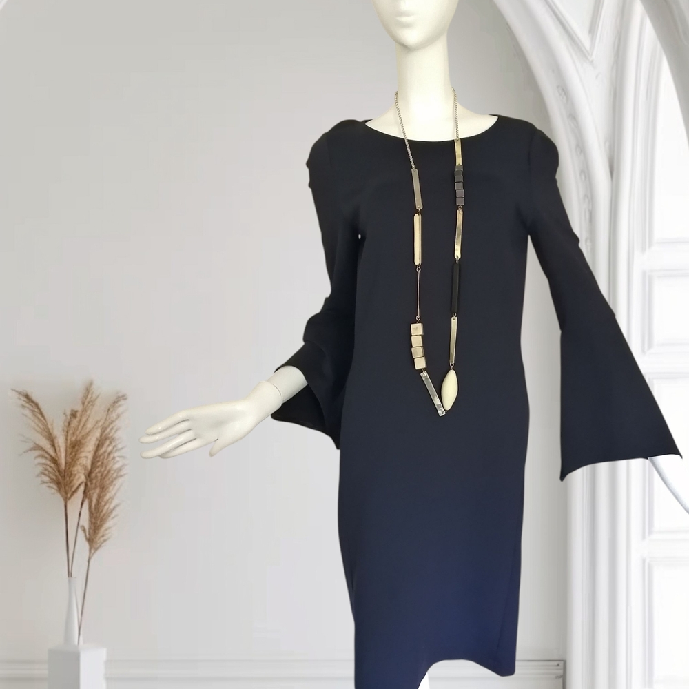 Lafayette 148 New York Black Long Sleeve Dress